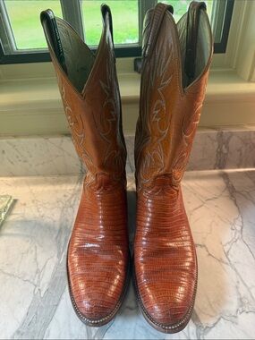 Dan Post Men’s Brown Leather Western Boots - Cowboy Style